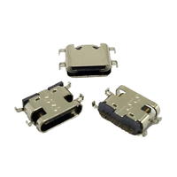 Conector USB C Tipo F Hembra, Altura Macho 6.5/6.8mm, Orificio para Conector MIDI para Electrónica, Accesorios de Conector para Soldadura SMT