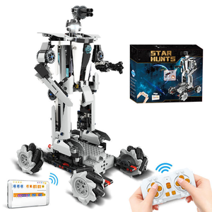 Blocs de construction éducatifs en ABS pour la programmation, 586 pièces, modèle de <span class=keywords><strong>robot</strong></span> <span class=keywords><strong>chariot</strong></span> à assembler soi-même, télécommande via application, jouets pour enfants - Product Image 5
