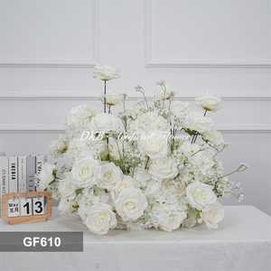 Flores Artificiales DKB al por Mayor, Decoraciones para Bodas, Hilera de Rosas Blancas de Alta Gama para Decoración de Hoteles y Fiestas de Boda - Product Image 3