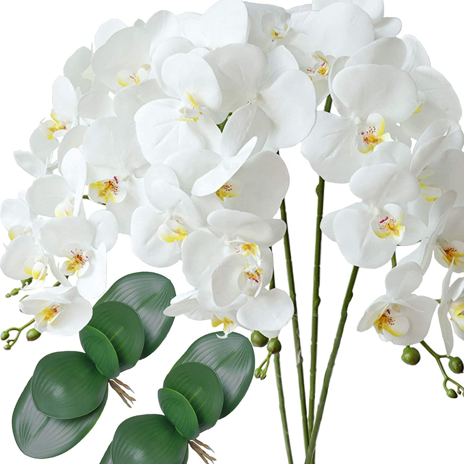 Miniature Artificial phalaenopsis Orchid Silk Orchids RASPBERRY Real