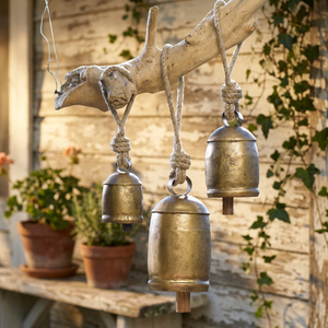 Cloches de bruit plus fortes d'harmonie de noël cloches géantes de vache d'harmonie en grande taille avec finition rustique utilisées pour la décoration de chambre et murale - Product Image 1