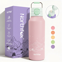 Bouteille isotherme portable en acier inoxydable à double paroi de 30 oz avec poignée, personnalisable avec logo, idéale pour les cadeaux de fin d'année et le camping en extérieur