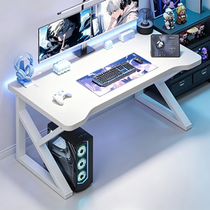 Scrivania da Gaming per PC Desktop, Tavolo Semplice per Computer da Ufficio, Set Scrivania e Sedia da Gaming per Camera da Letto, Casa in Affitto, Postazione di Lavoro per Videogiochi - Product Image 1