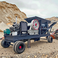 Usine mobile de recyclage intégrée tout-en-un pour le recyclage des déchets de béton, des briques, des débris de démolition