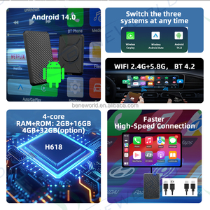 กล่องใส่ CarPlay แบบพกพาทั้งหมดในตัวเดียวพร้อม YouTube Netflix Android กล่องสตรีมมิ่งวิดีโออัตโนมัติ4G + 32G แอนดรอยด์<span class=keywords><strong>14</strong></span> - Product Image 6