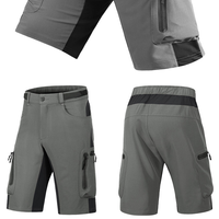 Vente en gros prêt à l'emploi poches zippées coupe ample Baggy Iking cyclisme VTT pantalon vtt Shorts hommes
