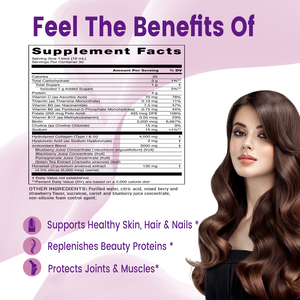 Colágeno líquido hidrolizado Haccp OEM en barra para mujeres, péptidos tipo 1 y 3 con biotina + vitamina C + vitamina B y ácido hialurónico - Product Image 2