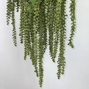 CM-TH1288 di alta qualità schiuma artificiale verde fogliame appeso verde rosso amaranto piante per matrimonio composizione floreale - Product Image 2