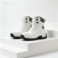 Bottes d'hiver mi-mollet en PU pour femmes, antidérapantes, doublure thermique chaude, semelle en caoutchouc, vente en gros usine