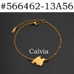 (1 Stück) Spanien <span class=keywords><strong>Mallorca</strong></span> Herz Calvia Consell Armbänder für Frauen und Mädchen Edelstahl-Schmuck # 566462 - Product Image 5