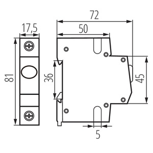 Indicador de Voltaje Ideal Kli Y, 230 V CA, 50 Hz, Montaje en Riel DIN, LED Amarillo - Product Image 2