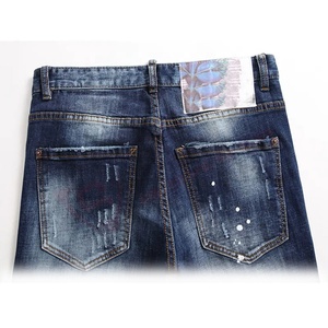 Homme-Blue Jeans Italian-Style Stretched-Pantalon en jean slim de haute qualité pour homme - Product Image 4