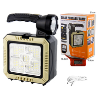 Lampe de travail LED portable de qualité supérieure 2026, rechargeable par énergie solaire, lampe de recherche LED COB avec ensemble d'outils