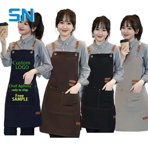 Womens cooking kitchen work wear garden barbecue chef aprons chef aprons crossback