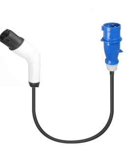 Câble de recharge pour véhicule électrique TIMEYES ST-<span class=keywords><strong>E296</strong></span> Type 2 7kW mâle vers 32A blanc 3 broches 2 mètres, neuf, ignifuge, norme européenne certifiée - Product Image 1