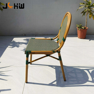 Ensemble de mobilier de patio en maille Teslin avec cadre en aluminium, style <span class=keywords><strong>bistrot</strong></span> français, <span class=keywords><strong>table</strong></span> et chaises de restaurant durables, prix d'usine - Product Image 5