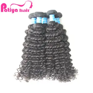 Paquetes de cabello ondulado profundo indio crudo Ofertas Precio barato 1B color Sin procesar Templo indio del Sur Cabello humano Remy para mujeres negras