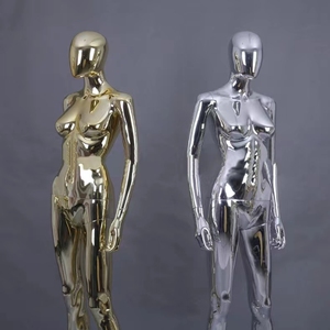 Maniquí <span class=keywords><strong>de</strong></span> Exhibición <span class=keywords><strong>de</strong></span> Vestidos Femeninos <span class=keywords><strong>de</strong></span> <span class=keywords><strong>Cuerpo</strong></span> <span class=keywords><strong>Completo</strong></span>, Color Rosa Cromo Abstracto <span class=keywords><strong>de</strong></span> Alta Gama - Product Image 4