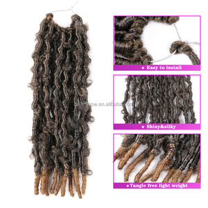 Extensions de cheveux en <span class=keywords><strong>crochet</strong></span> faux locs papillon doux de 10 pouces, 10 <span class=keywords><strong>mèches</strong></span>/paquet, pré-bouclées, effet vieilli, tresses en <span class=keywords><strong>crochet</strong></span>, locs papillon vieillis - Product Image 3