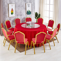 Heiße Verkauf Runde Klappbare Banketttische aus Weißholz mit Metallbeinen für Hochzeiten, Außenrestaurants, Hotels, Veranstaltungen im Großhandel