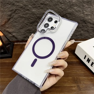 Magnetic Charging Phone Case for Samsung S24 Ultra Shockproof Phone Cases With <b>Lens</b> <b>Protector</b> Kickstand for Samsung S24 - Product Image 5