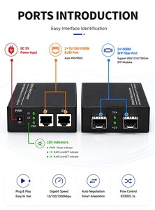 Ad alta velocità 10/100/1000m 3KM 20KM 2 SFP 2 RJ45 SFP Media Converter <span class=keywords><strong>Ethernet</strong></span> <span class=keywords><strong>Switch</strong></span> fibra ottica Media Converter <span class=keywords><strong>Gigabit</strong></span> - Product Image 2