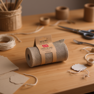 Nastro di lino ILAN 15 cm x 2,5 m per artigianato e decorazioni - Product Image 3