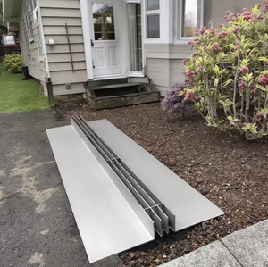 Drains linéaires professionnels en acier inoxydable, canaux de drainage en forme de U pour jardin et terrasse - Product Image 5