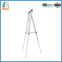 Tableau blanc mobile réglable avec support en aluminium et plateau pour stylos, idéal pour le bureau, la salle de classe et la formation