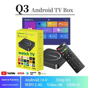Cross-border Q3 Vier-Core <span class=keywords><strong>TV</strong></span> Box Buitenlandse Handel 4K HD Netwerkspeler Android 14 HDR 10 <span class=keywords><strong>WiFi</strong></span> 2.4G Set-top Box - Product Image 3