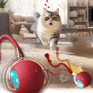 Eco-Friendly Dog Ball Toys Automatic Rolling Rechargeable Smart Pet Interactive <b>Plush</b> Toy for Dogs <b>Cats</b> Training - Product Image 2