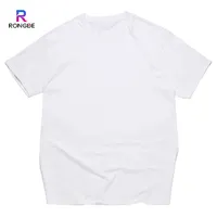 Camiseta blanca lisa sencilla personalizada para hombre, precio barato, venta al por mayor