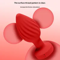 Télécommande USB rechargeable, plug anal en silicone en spirale, vibromasseur pour prostate, 10 modes de vibration, 100% silicone