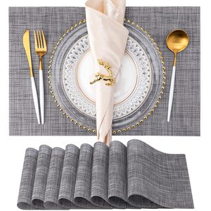 Tovagliette Americane in Stile Europeo Resistenti al Calore, Antiscivolo, Lavabili, in Vinile Intrecciato per Cucina, Realizzate in Plastica - Product Image 3