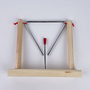 Juego de Instrumentos de Percusión de Madera al por Mayor con Sonajero Triangular, Castañuela y Tubo de Sonido para la Educación Musical y el Juego Infantil - Product Image 4