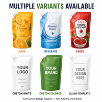 Pochette Doypack alimentaire avec bec verseur et bouchon à vis, personnalisable et refermable pour l'emballage de jus et de sirop