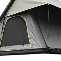 Aluminium Dreieckiges Hartschalen-Dachzelt 210x140cm 900D Oxford Wasserdicht USB-Licht Leiter SUV 4x4 Camping
