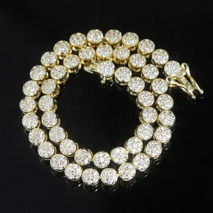 <span class=keywords><strong>Tobillera</strong></span> ostentosa para mujer, cadena de tenis de zirconia cúbica, dorada y plateada - Product Image 6