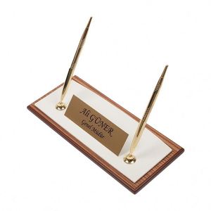 Luxury 11 Pcs Leather & Wooden <b>Desk</b> Set with Double Document Tray <b>Desk</b> Accessories Office Organizer Office Accessories <b>Desk</b> <b>Pad</b> - Product Image 2