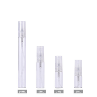 Vente en gros de flacons pulvérisateurs en verre transparent de 10 ml avec bouchon à vis pour l'emballage d'huiles essentielles et de parfums