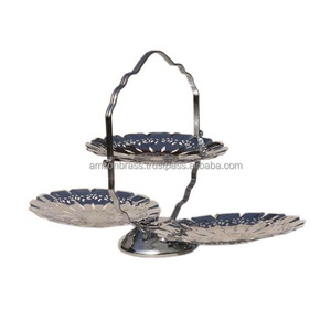 Luxury Hot Selling Kitchen Accessories Galvanized Metal Rack Dessert <b>Tray</b> Serving <b>Tray</b> Afternoon <b>Tea</b> <b>Tray</b> - Product Image 3