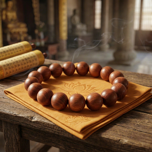 12 mm Sandalwood Beads Mala <b>Rosary</b> Mala Beads Sandalwood Japamala - Product Image 1