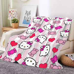 Factory Wholesale Custom Cartoon Fleece Blanket Soft Cozy Flannel Sofa Bed <b>Couch</b> <b>Throw</b> Picnic Travel Blankets - Product Image 4