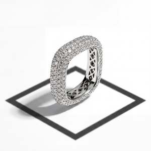 Anillo de Diamante Cultivado en Laboratorio con Corte Brillante Redondo, Personalizado, Certificado por IGI, Oro Sólido de 9K, 10K, 14K, 18K, para Boda, Aniversario - Product Image 1