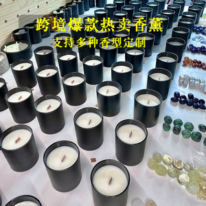 Vela Aromática en Vaso Negro Cristal, Hecha a Mano, Fragancia Duradera, Decoración de Interiores, Regalo - Product Image 3