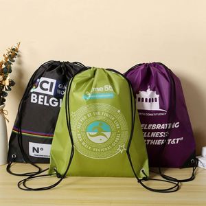 Sacs à cordon personnalisés promotionnels en nylon léger, polyester et Oxford pour le sport, les voyages, la gym et les cadeaux promotionnels - Product Image 6