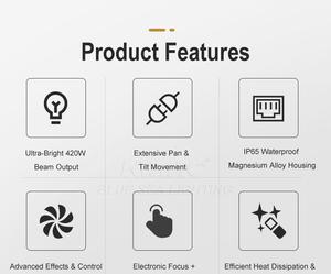 Ip65 Không Thấm Nước Hợp Kim Magiê Trọng Lượng Nhẹ 420W Siêu Chùm Di Chuyển Ánh Sáng Đầu Cho Ngoài Trời Dj Buổi Hòa Nhạc - Product Image 2