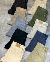 Pantalones Casuales de Hombre, Corte Recto, Color Sólido, Cintura Alta, Tela Vaquera, para Invierno, Uso Diario, Negocios, Aire Libre y Vacaciones