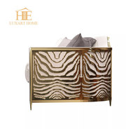 Fauteuils de salon de luxe italiens au design moderne et contemporain, fauteuil doré luxueux pour salon