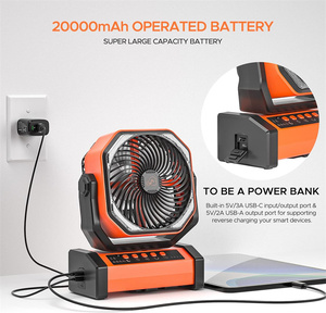 20000mAh <span class=keywords><strong>2</strong></span> trong <span class=keywords><strong>1</strong></span> LED ánh sáng đèn pin chargerble <span class=keywords><strong>Fan</strong></span> cho ngoài trời Đi Bộ Đường Dài câu cá cúp và trường hợp khẩn cấp lều cắm trại ánh sáng - Product Image 2